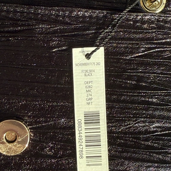 Kate Landry Black Evening Bag with Gold Chain NWT - Picture 8 of 13